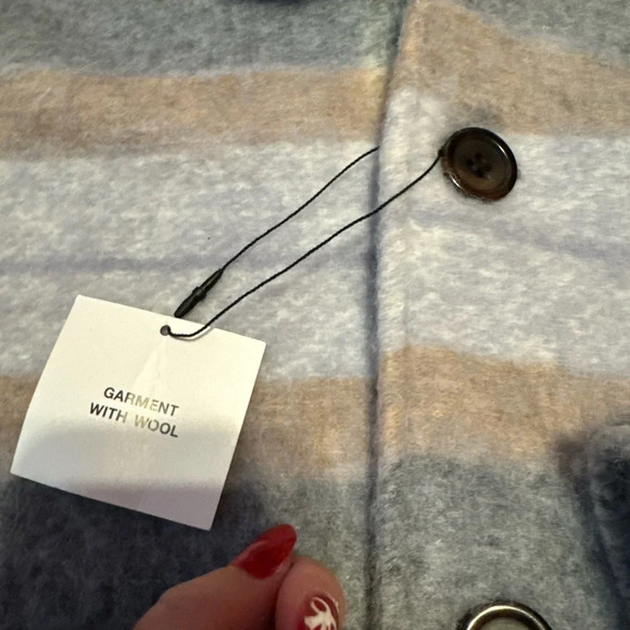 NWOT ZARA wool blend oversized purple shacket - Picture 4 of 8